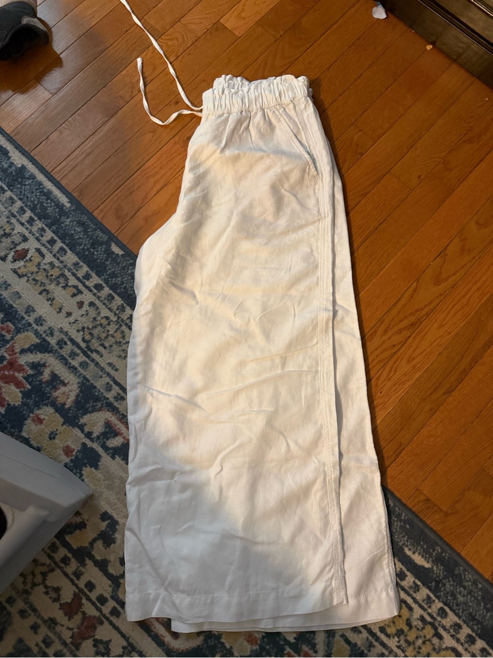 LOFT White Wide Leg Pants